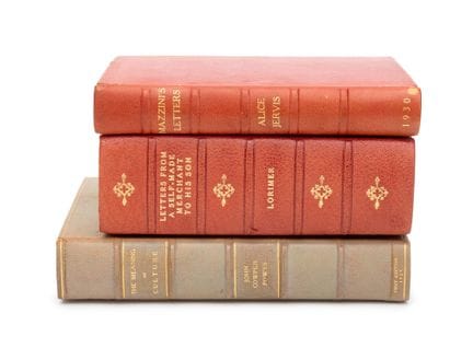 Ouvrages d'histoire et de philosophie reliés en cu
