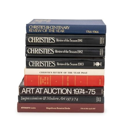 Livres et catalogues de ventes aux enchères d'art,