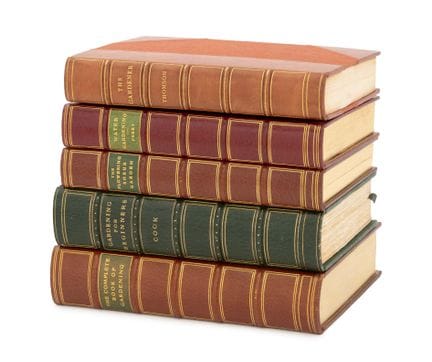 Livres reliés en cuir doré sur le jardinage, 5
Col