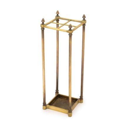 Portabastoni in ottone in stile Art Déco, a quattr