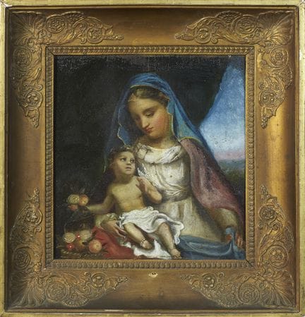 18TH-CENTURY PAINTER

MADONNA AND CHILD
Oil on pan