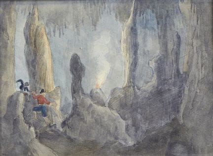PAIR OF WATERCOLORS, 19TH CENTURY
Depicting the ca