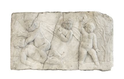 MARBLE BAS-RELIEF, ROME XVII CENTURY

Depicting pu