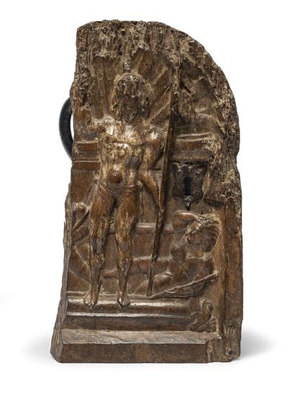 FRAMMENTO DI SPORTELLO DI TABERNACOLO
Iin legno in