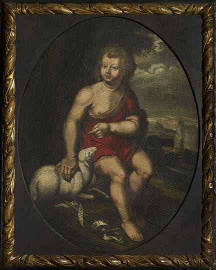 17TH-CENTURY PAINTER

SAN GIOVANNINO
Oil on oval c