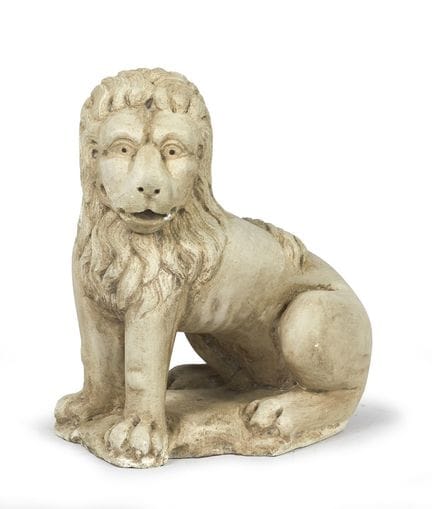 MARBLE LION, 18TH CENTURY
Dimensions: 41 x 37 x 25