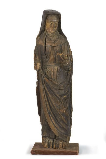 15TH-CENTURY GERMAN SCULPTOR

FIGURE OF A FEMALE S