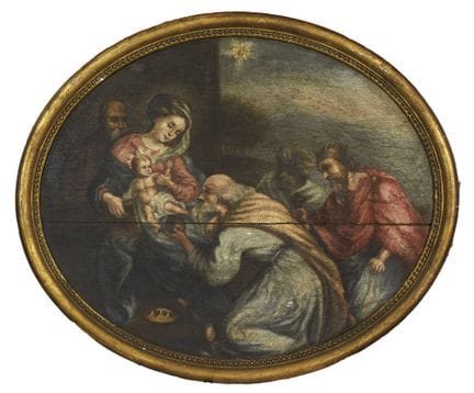 18TH-CENTURY PAINTER

THE NATIVITY WITH THE ADORAT