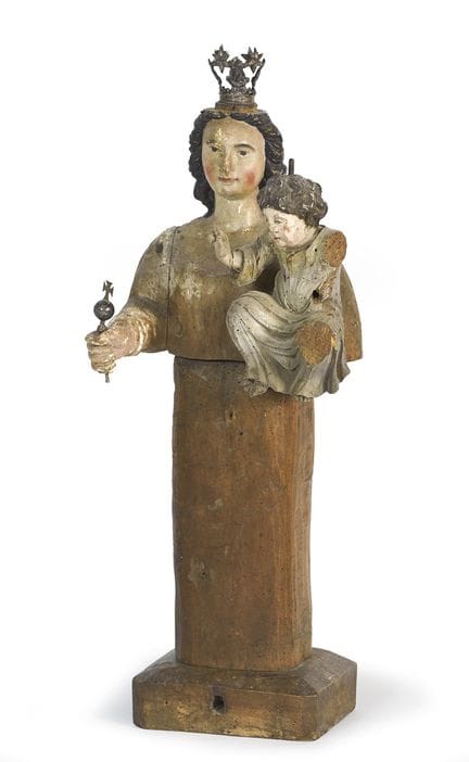 MADONNA AND CHILD, late 16th century.
The work is 