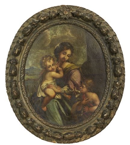 PITTORE DEL XVIII SECOLO

MADONNA CON BAMBINO E SA