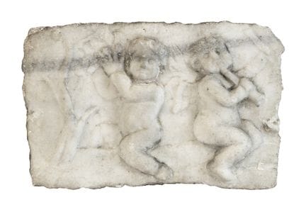 PAIR SMALL MARBLE BAS-RELIEFS, ROME XVII CENTURY

