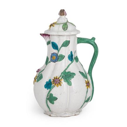 CAFETIÈRE EN MAJOLIQUE POLYCHROME, PROBABLEMENT DE