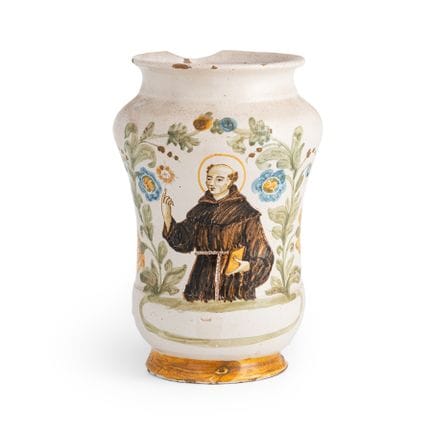ALBARELLO EN MAJOLIQUE POLYCHROME, FOUR DE CASTELL