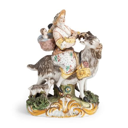 ENSEMBLE EN PORCELAINE POLYCHROME, FABRICATION DU 