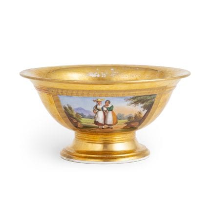 BOL EN PORCELAINE POLYCHROME, ATELIER DE DÉCORATIO