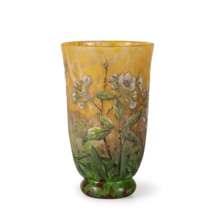 VASE EN VERRE À DOUBLE PAROI, VERRERIE DAUM, NANCY