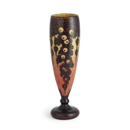 VASE EN VERRE À DOUBLE PAROI, VERRERIE SCHNEIDER, 