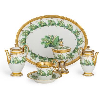 SERVICE « EGOISTE » EN PORCELAINE POLYCHROME, MANU