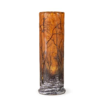 VASE EN VERRE À DOUBLE PAROI, VERRERIE DAUM, NANCY