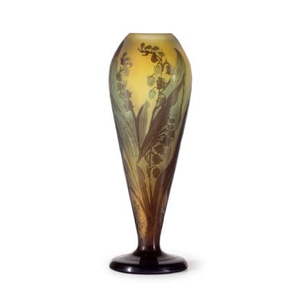 VASE EN VERRE À DOUBLE PAROI, VERRERIE GALLÈ, NANC