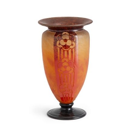 VASE EN VERRE À DOUBLE PAROI, VERRERIE SCHNEIDER, 