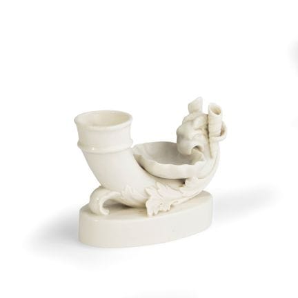ENCRIER EN PORCELAINE BLANCHE, FABRICATION VERS 18