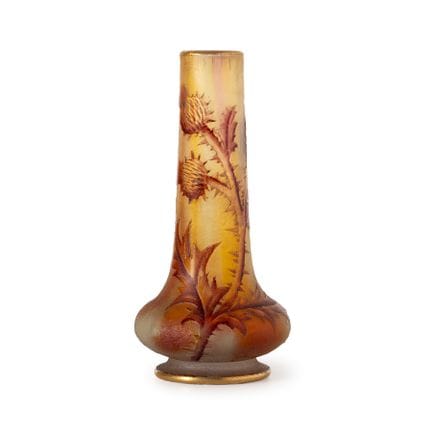 PETIT VASE EN VERRE À DOUBLE PAROI, VERRERIE DAUM,