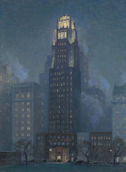 欧内斯特·阿尔伯特（ERNEST ALBERT），美国，1857-1946，《光辉大厦》，布面油画，