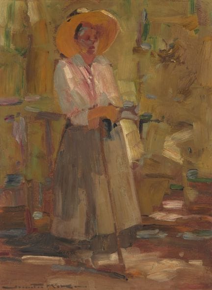 德梅特尔·科科（DEMETER KOKO），奥地利，1891-1929年，《拾穗者》，木板油画，18