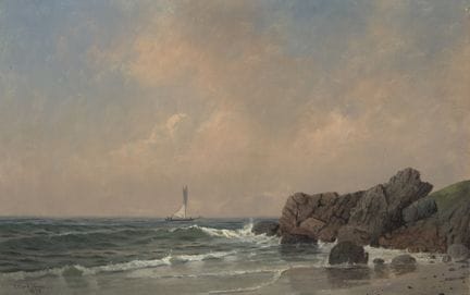 托马斯·克拉克森·奥利弗，美国，1827-1893年，《马萨诸塞州海岸风光》，1875年，布面油画，