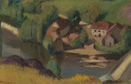 HENRI MANGUIN, francés, 1874-1949, «Paysage», óleo