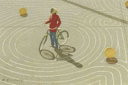 罗伯特·维克雷（ROBERT VICKREY），美国，1926-2011年，《巨型迷宫》，蛋彩画，木