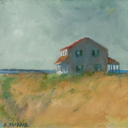 安妮·帕卡德（ANNE PACKARD），美国人，生于1933年，《海边》，梅森板油画，12 x 1