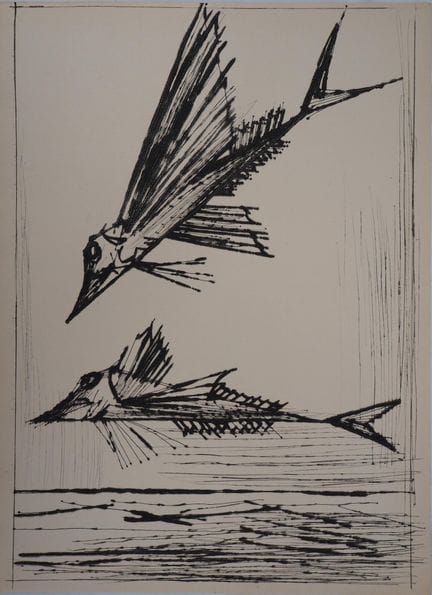 Bernard BUFFET (1928-1999)
Poissons volants


Grav