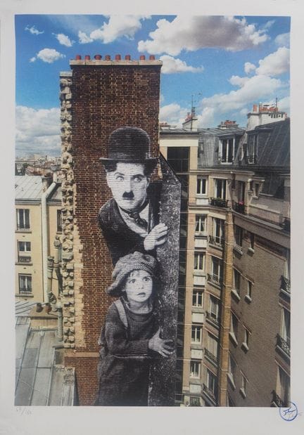JR (Jean René dit, 1983)
Hommage à Charlie Chaplin