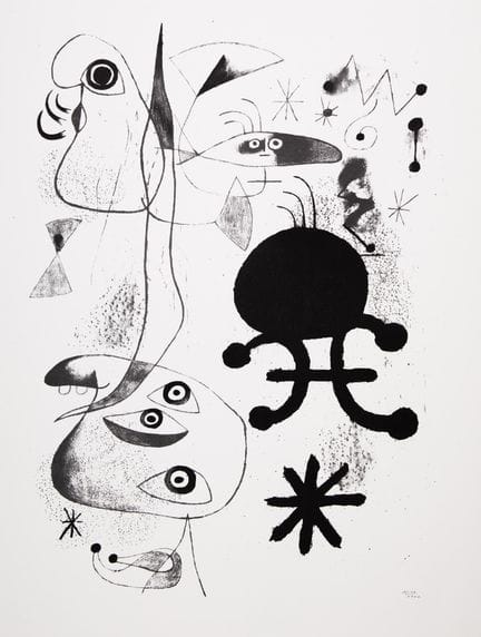 Joan MIRO (1893-1983)
Barcelona, Personnages joyeu