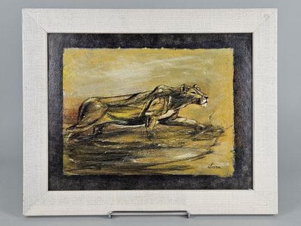 IBARA (20. Jahrhundert). „Lionne“. Öl auf Leinwand