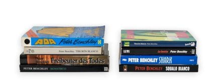 Una collana di otto libri in lingua straniera con 