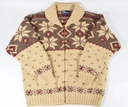 Polo Ralph Lauren 羊毛与真丝混纺手工编织开襟衫，尺码 XL

Polo Ralph