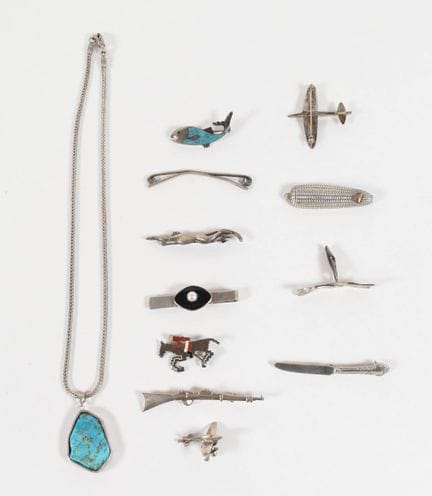 12 piezas de joyería de plata de ley, entre las qu
