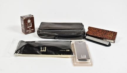 5 Alfred Dunhill Pipe Smoking Accessories and Leat