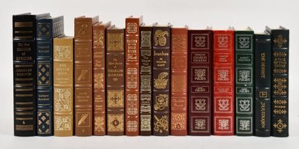 15 libros encuadernados en piel de Easton Press


