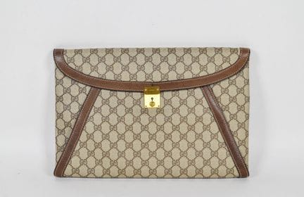 Portafolios tipo sobre vintage de Gucci en lona re