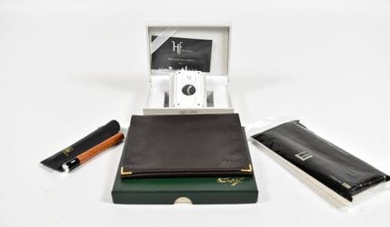 4 Smoking Accessories Including Davidoff Leather T