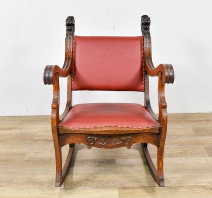 Silla mecedora de estilo Imperio Americano Revival