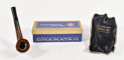 Charatan Briarwood Tobacco Pipe with Original Box 