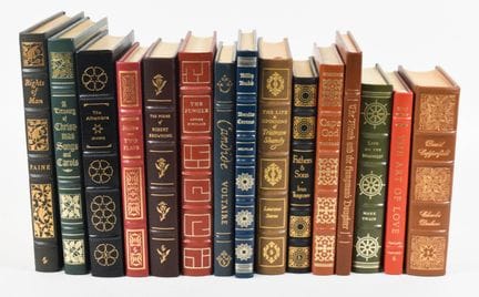 15 libros encuadernados en piel de Easton Press

U