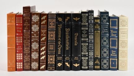 15 volúmenes encuadernados en piel de Easton Press