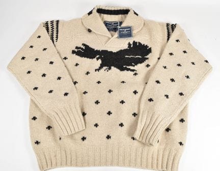 拉尔夫·劳伦 Polo Sport 手工编织羊毛混纺鹰纹毛衣，尺码 XL

拉尔夫·劳伦 Polo 