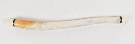 Oosik de morsa tallado de los inuit de Alaska de P